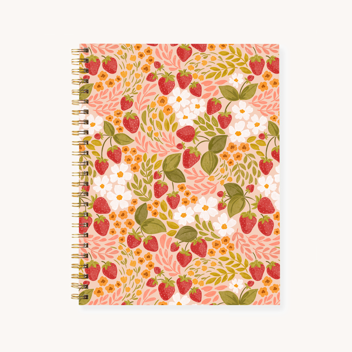 Floral 7x9 Hardcover Spiral Notebook